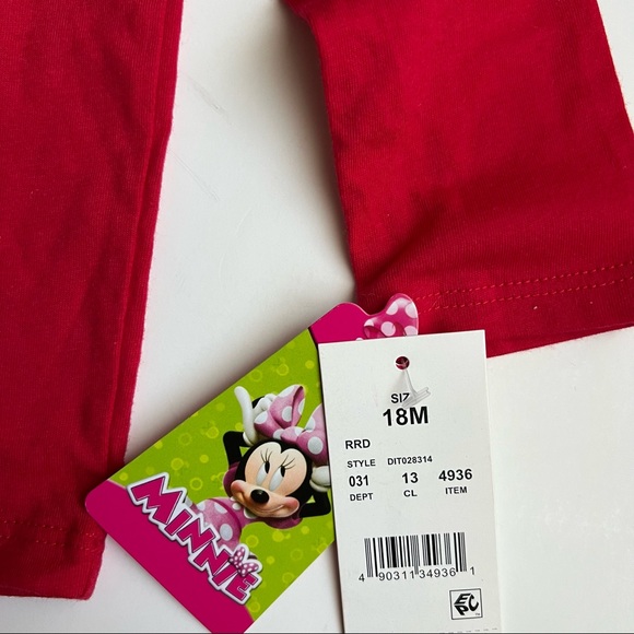 NWT Disney Junior Minnie Mouse Red Shirt - 18M - Picture 4 of 5
